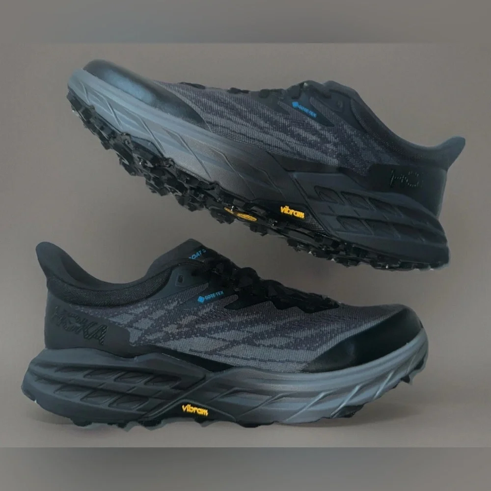 NEW Hoka One One Speedgoat 5 GTX Shoes Men's Black 1127912-BBLC Running - Picture 2 of 8